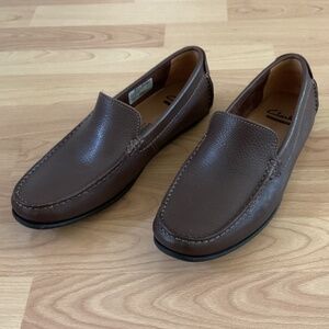 Clark’s Hamilton Free Men’s Brown Leather Loafers New